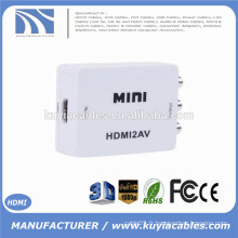 Nouveau 720P 1080P Mini HDMI vers RCA Composite Video Audio AV Convertisseur d&#39;adaptateur CVBS